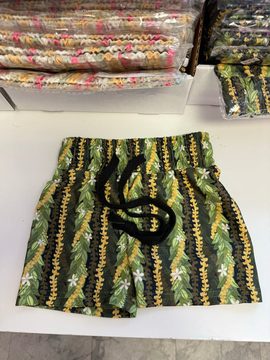 Dark Maile Keiki Trunks